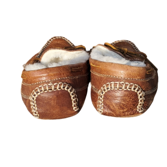 Men's Brown Leather Moccasins Sleepers. Sz.13M. - Picture 3 of 7